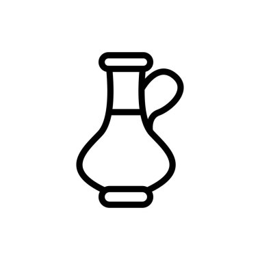 Yağ ikonu vektörü. İnce çizgi işareti. İzole edilmiş kontür sembolü gösterimi