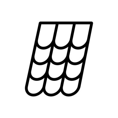 Çatı ikonu vektörü. İnce çizgi işareti. İzole edilmiş kontür sembolü gösterimi