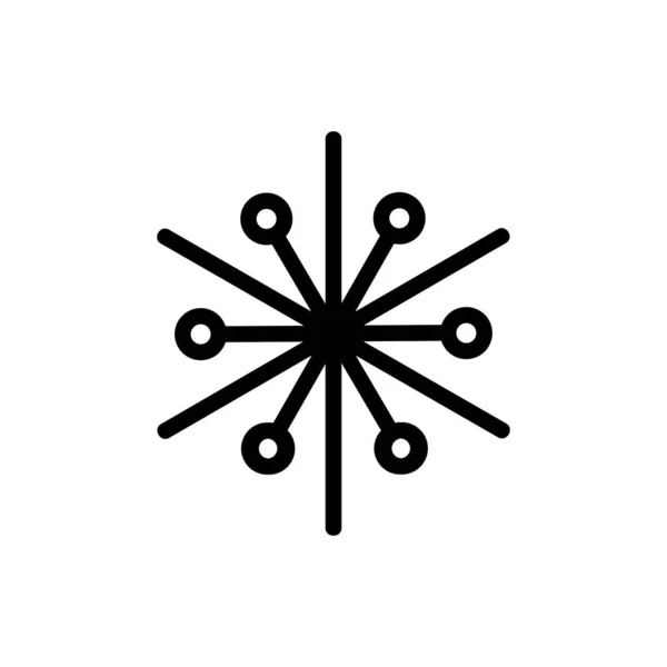 Чудовий Вектор Піктограми Сніжинки Знак Тонкої Лінії Ізольована Контурна Символьна — стоковий вектор