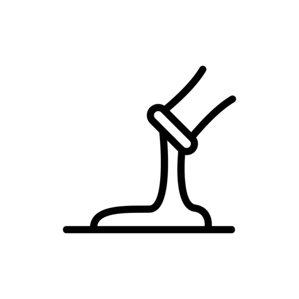 Иконка Горчицы Вектор Знак Тонкой Линии Изолированная Контурная Иллюстрация — стоковый вектор