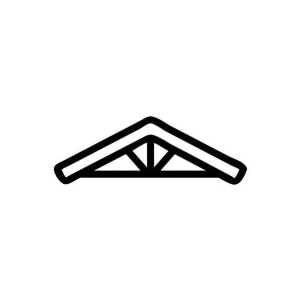 Tető Ikon Vektor Vékony Vonal Jele Elszigetelt Körvonalszimbólum Illusztráció — Stock Vector