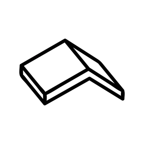 屋根のアイコンベクトル 細い線の記号 独立した輪郭シンボルイラスト — ストックベクタ