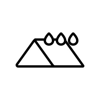 House Roof ikon vektörü. İnce çizgi işareti. İzole edilmiş kontür sembolü gösterimi