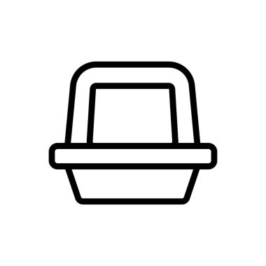 Hayvan kumu ikon vektörü. İnce çizgi işareti. İzole edilmiş kontür sembolü gösterimi