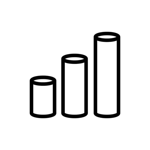 Tillväxtdiagram Ikon Vektor Tunn Linje Tecken Isolerad Kontur Symbol Illustration — Stock vektor