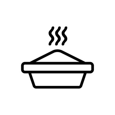 Kedi kumu ikon vektörü. İnce çizgi işareti. İzole edilmiş kontür sembolü gösterimi