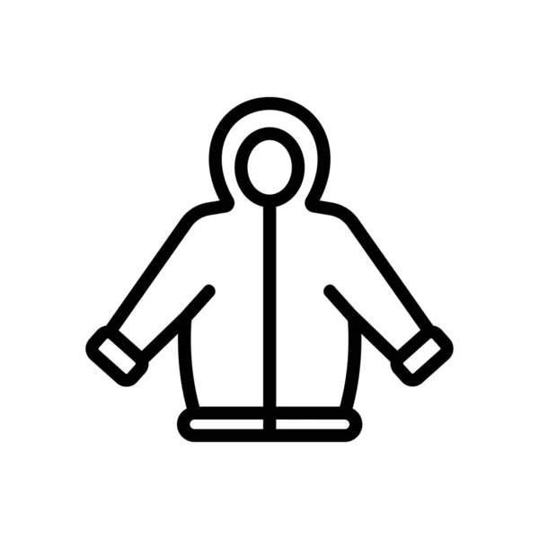 Veste Icône Vecteur Signe Fin Illustration Symbole Contour Isolé — Image vectorielle