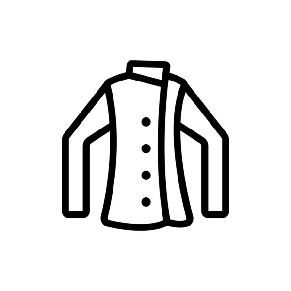 ジャケットアイコンベクトル 細い線の記号 独立した輪郭シンボルイラスト — ストックベクタ