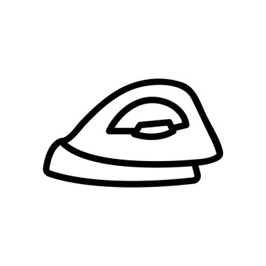 Demir ikon vektörü. İnce çizgi işareti. İzole edilmiş kontür sembolü gösterimi