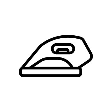 Modern demir ikon vektörü. İnce çizgi işareti. İzole edilmiş kontür sembolü gösterimi