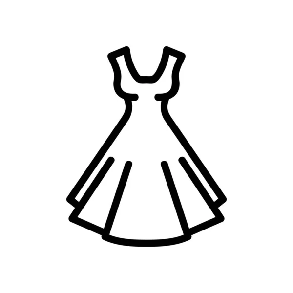 Vestido Verano Vector Icono Signo Línea Delgada Ilustración Del Símbolo — Archivo Imágenes Vectoriales