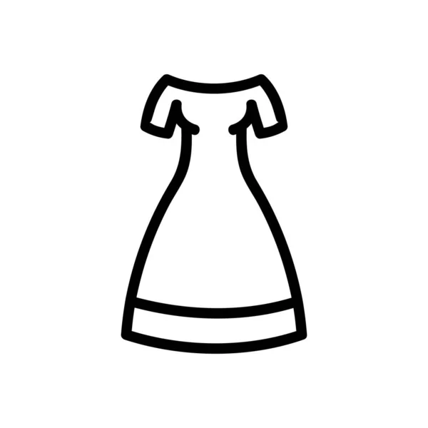 イブニングドレスアイコンベクトル 細い線の記号 独立した輪郭シンボルイラスト — ストックベクタ