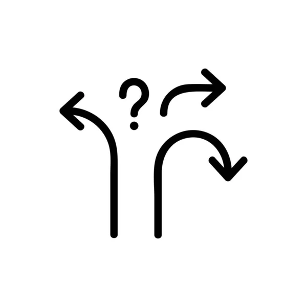アイコンベクトルの疑問や考えです 細い線の記号 独立した輪郭シンボルイラスト — ストックベクタ