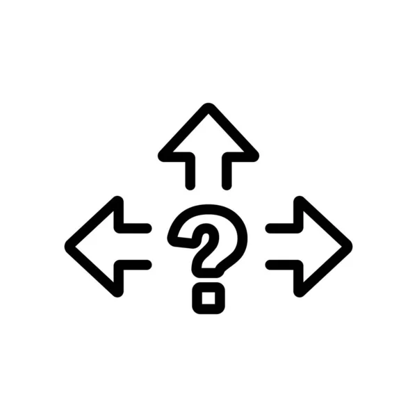 アイコンベクトルの疑問や考えです 細い線の記号 独立した輪郭シンボルイラスト — ストックベクタ