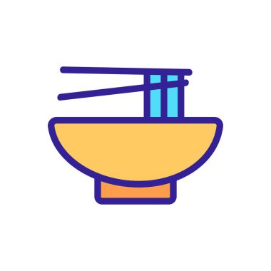 Balık çorbası ikon vektörü. İnce çizgi işareti. İzole edilmiş kontür sembolü gösterimi