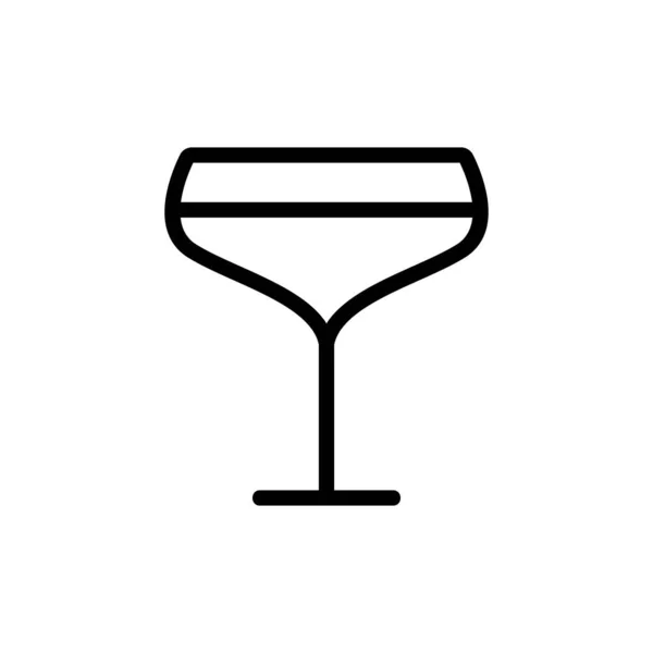 Vektor Ikon Šampaňského Značka Tenké Čáry Izolovaný Obrysový Symbol Ilustrace — Stockový vektor