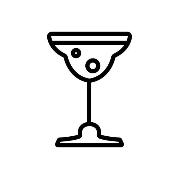 Вектор Икон Шампанского Знак Тонкой Линии Изолированная Контурная Иллюстрация — стоковый вектор
