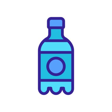 Köpüklü içecek ikon vektörü. İnce çizgi işareti. İzole edilmiş kontür sembolü gösterimi