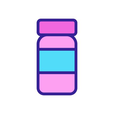 Soda ikonu vektörü. İnce çizgi işareti. İzole edilmiş kontür sembolü gösterimi