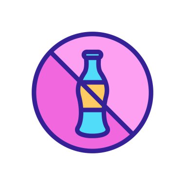 Soda ikonu vektörü. İnce çizgi işareti. İzole edilmiş kontür sembolü gösterimi