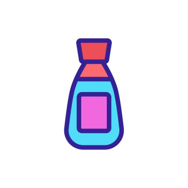 Sos simgesi vektörü. İnce çizgi işareti. İzole edilmiş kontür sembolü gösterimi