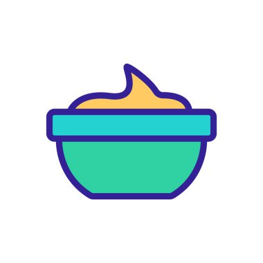 Sos simgesi vektörü. İnce çizgi işareti. İzole edilmiş kontür sembolü gösterimi