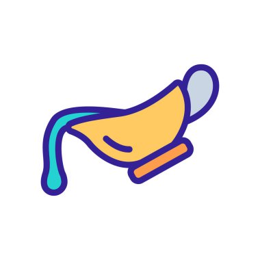 Hardal simgesi vektörü. İnce çizgi işareti. İzole edilmiş kontür sembolü gösterimi