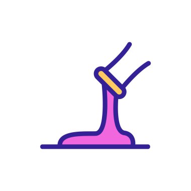 Hardal simgesi vektörü. İnce çizgi işareti. İzole edilmiş kontür sembolü gösterimi