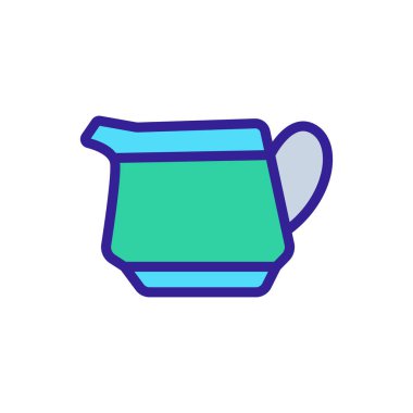 Lezzetli vektör ikonu sosu. İnce çizgi işareti. İzole edilmiş kontür sembolü gösterimi