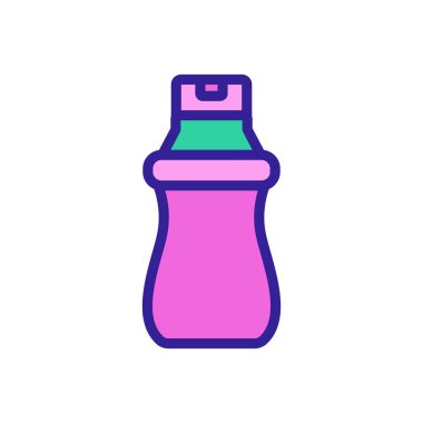 Lezzetli vektör ikonu sosu. İnce çizgi işareti. İzole edilmiş kontür sembolü gösterimi