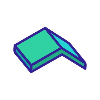 Çatı ikonu vektörü. İnce çizgi işareti. İzole edilmiş kontür sembolü gösterimi