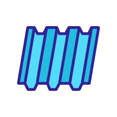 Çatı ikonu vektörü. İnce çizgi işareti. İzole edilmiş kontür sembolü gösterimi