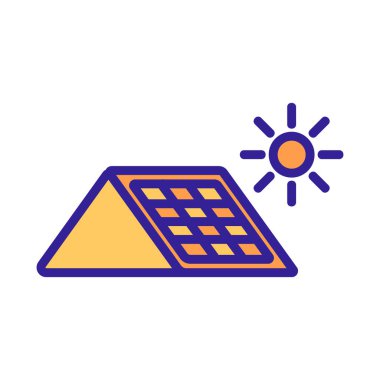 House Roof ikon vektörü. İnce çizgi işareti. İzole edilmiş kontür sembolü gösterimi