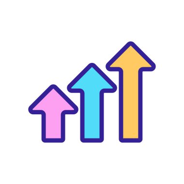 İlerleme simgesi vektörü. İnce çizgi işareti. İzole edilmiş kontür sembolü gösterimi