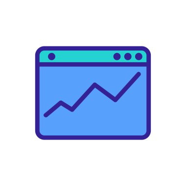 İlerleme simgesi vektörü. İnce çizgi işareti. İzole edilmiş kontür sembolü gösterimi
