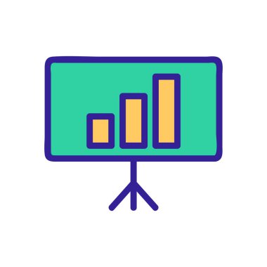 Büyüme grafik ikonu vektörü. İnce çizgi işareti. İzole edilmiş kontür sembolü gösterimi