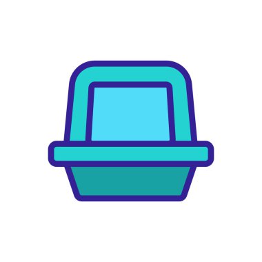 Hayvan kumu ikon vektörü. İnce çizgi işareti. İzole edilmiş kontür sembolü gösterimi