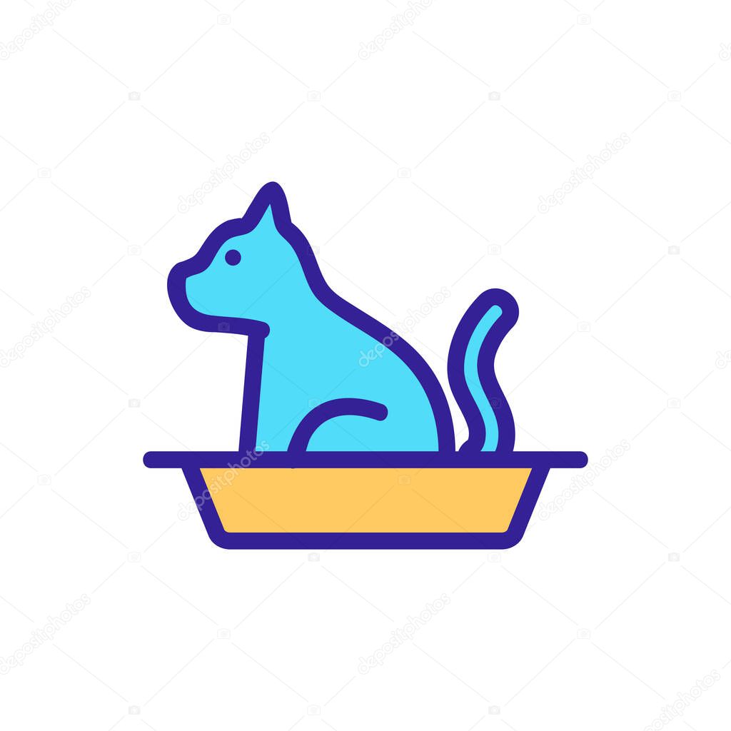 Pet litter Icon vector. Thin line sign. Isolated contour symbol illustration