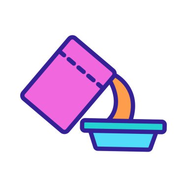 Kedi kumu ikon vektörü. İnce çizgi işareti. İzole edilmiş kontür sembolü gösterimi