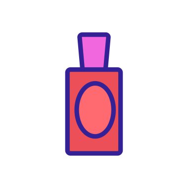 Kadınlar parfüm ikonu taşıyıcısı. İnce çizgi işareti. İzole edilmiş kontür sembolü gösterimi