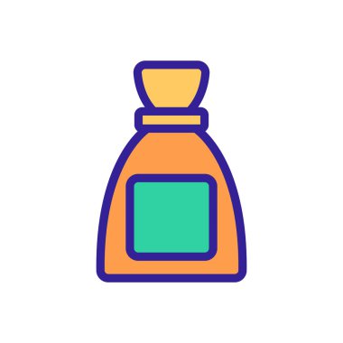 Kadınlar parfüm ikonu taşıyıcısı. İnce çizgi işareti. İzole edilmiş kontür sembolü gösterimi