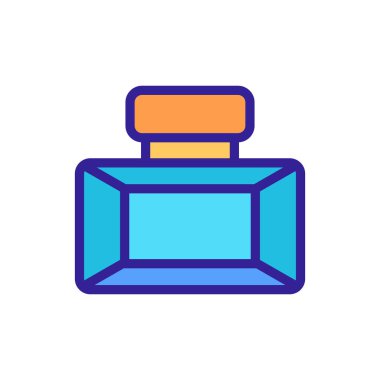 Kadınlar parfüm ikonu taşıyıcısı. İnce çizgi işareti. İzole edilmiş kontür sembolü gösterimi