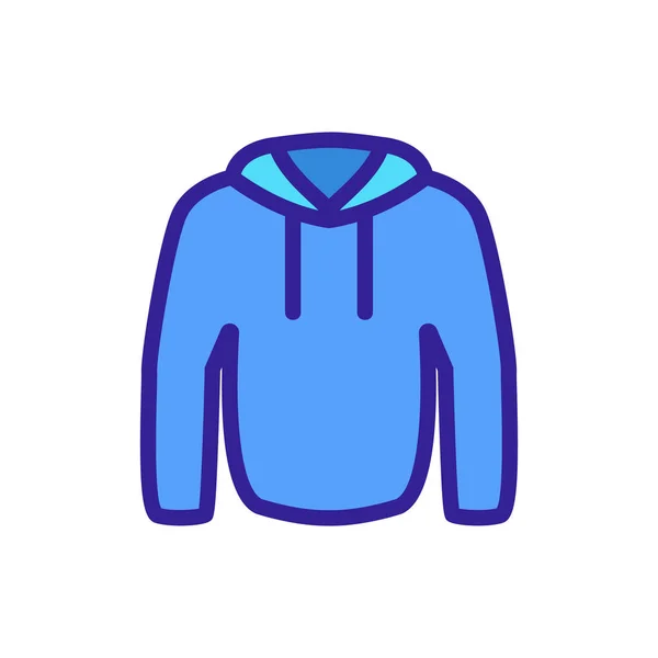 冬のジャケットアイコンベクトル 細い線の記号 独立した輪郭シンボルイラスト — ストックベクタ