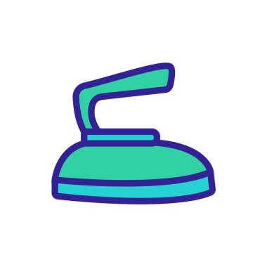 Demir ikon vektörü. İnce çizgi işareti. İzole edilmiş kontür sembolü gösterimi