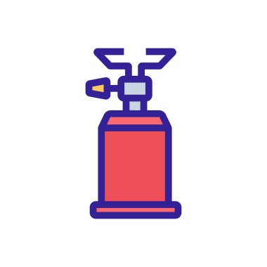 gaz ikonu vektörü. İnce çizgi işareti. İzole edilmiş kontür sembolü gösterimi