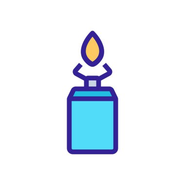 gaz ışını ikon vektörü. İnce çizgi işareti. İzole edilmiş kontür sembolü gösterimi