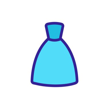 Akşam giysisi ikon vektörü. İnce çizgi işareti. İzole edilmiş kontür sembolü gösterimi