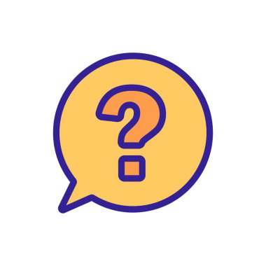 İkona vektörü hakkındaki şüpheler ve düşünceler. İnce çizgi işareti. İzole edilmiş kontür sembolü gösterimi