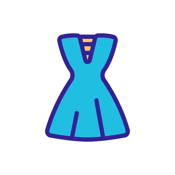Krásné Ikony Vektorové Šaty Značka Tenké Čáry Izolovaný Obrysový Symbol — Stockový vektor
