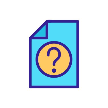 İkona vektörü hakkındaki şüpheler ve düşünceler. İnce çizgi işareti. İzole edilmiş kontür sembolü gösterimi